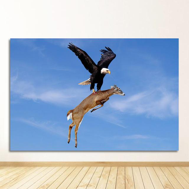 Scandinavian Decor Canvas Pictures for Living Room Eagle Painting Wall Art Quadros Decoracion Animals Posters and Prints Eagle