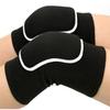 1 Pair Black Knee Pad Anti-Slip Sponge Knee Brace Breathable Protective Gear Set for Skating Basketball Sports Dance