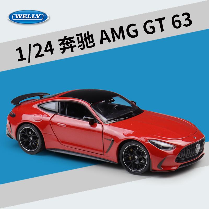 

WELLY 1:24 Mercedes-AMG GT 63 Alloy Die-cast Model, Officially Licensed Performance Coupe Replica for Collectors & Display Gift