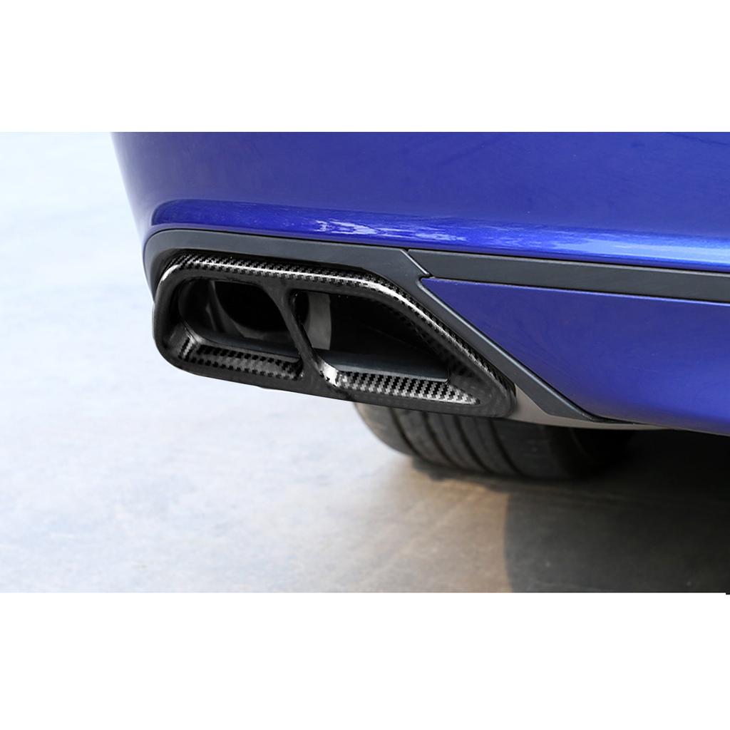 2pcs Carbon Fiber Style Left Right Rear Cylinder Exhaust Tail Pipe Cover Trim For Honda Accord 10th Gen 2018 2019 2020 2021 2022