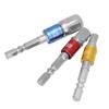 Chrome Vanadium Steel 1 4   3 8   1 2   Hex Shank To Square Extension Bar Adapter