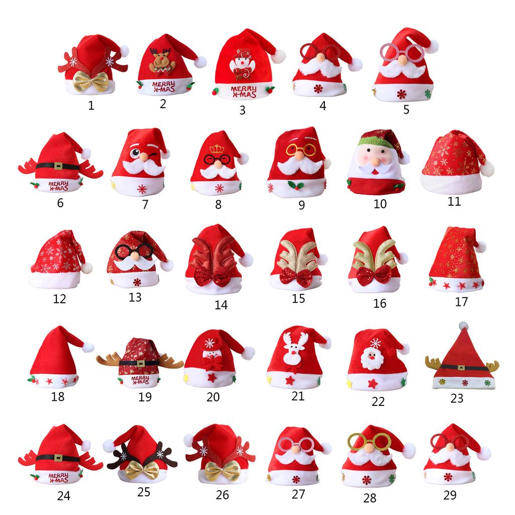 Parent Children Christmas Hat Unisex Adult Kids Santa Hat Xmas Holiday Hat for Festive Party New Year Gift for Kids