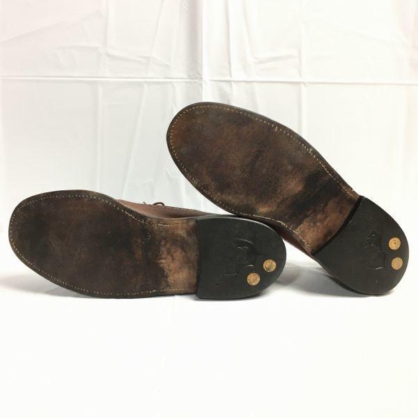 Sears 80s Vintage Wingtip Business Shoes CAS’T PAW Heel Size 8.5D Brown(USED)