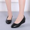 Spring and Summer Low-heeled Work Shoes Women's Hotel Small Leather Shoes Soft-soled Work Professional Single Shoes