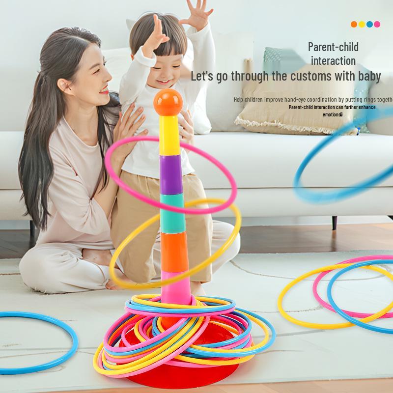 Children's Educational Ring Toss Game for Hand-Eye Coordination and Parent-Child Interaction