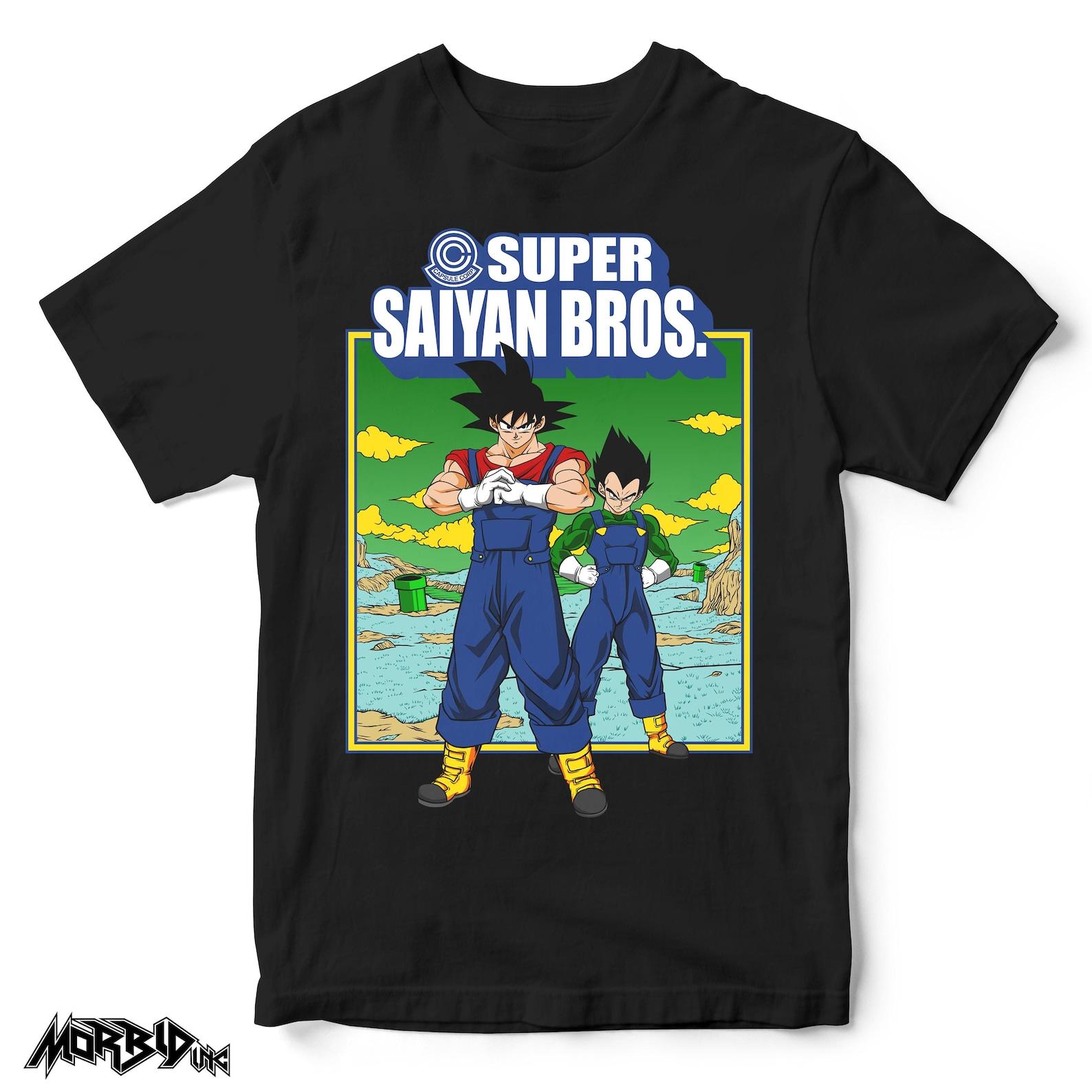 Dragon Ball Super Mario Mashup Shirt – Goku Vegeta Parody Graphic Tee 3XL