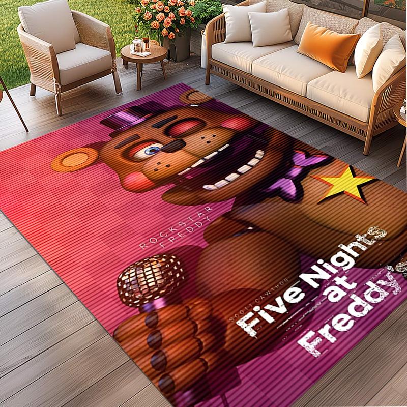 Five Nights at Freddy's Druckteppich, Waschbarer Bodenteppich, Für Eingangsbereich Schlafsaal Waschküche Büro Arbeitszimmer, Heimdekoration Geburtstag Weihnachtsgeschenk