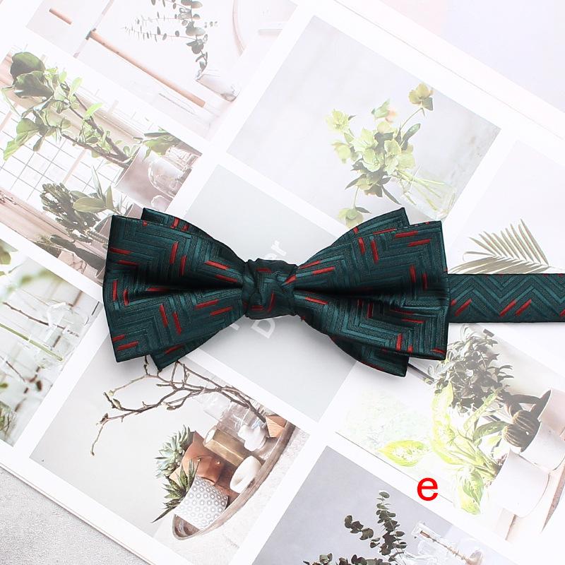 Men'S Wedding Dress Bow Tie Wedding Dress Shooting Chinese Personality Burgundy Bow Tie Double Bow Tie