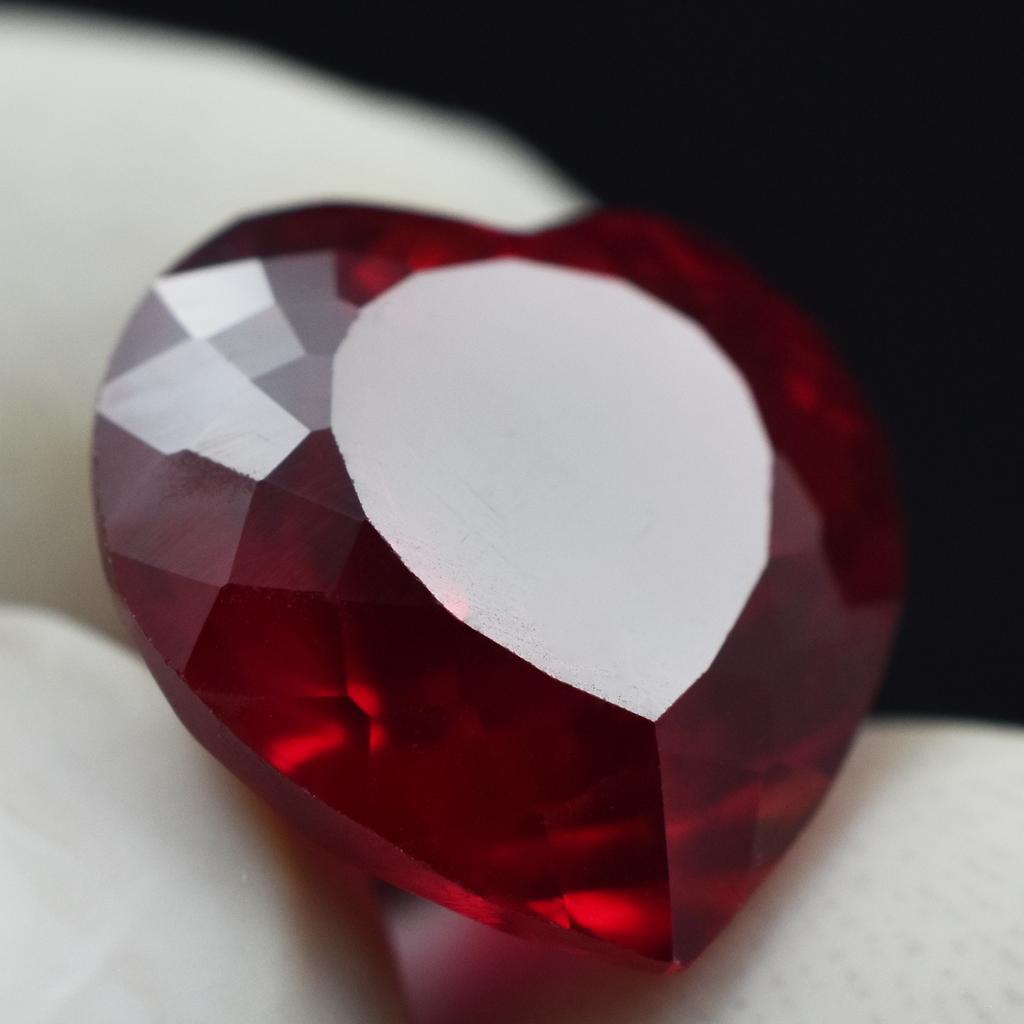 Natural Red Ruby Loose Gemstone Heart Cut 9.80 Ct Bloody -W for Jewelry Making and Gem Collections