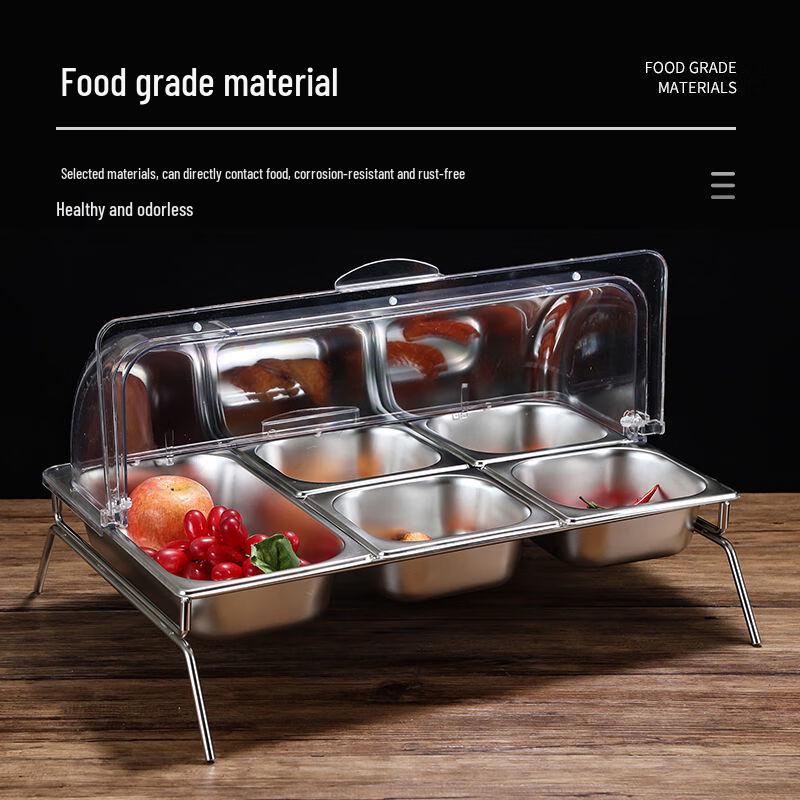Stainless Steel Buffet Condiment Serving Station