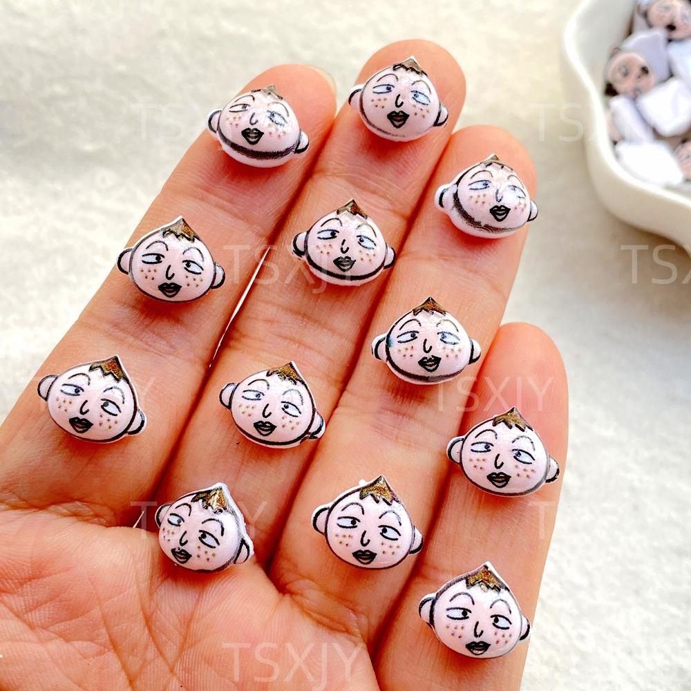 

50pcs Resin Mini Cute cartoon little girl, boy Figurines Flat back Nail Art DIY Scrapbook Crafts Nail Art Flatback Rhinestone