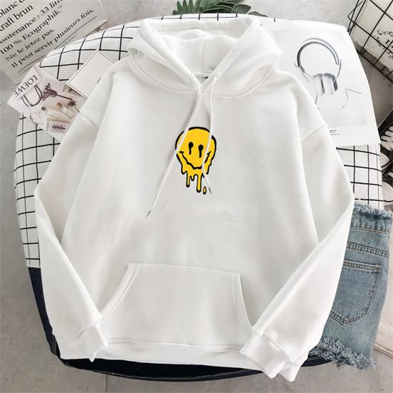 HOT Preppy Smiley Face Hoodie Hooded Sweatshirt Preppy