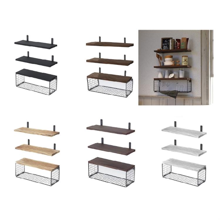 Stylish Bathroom Storage Shelf Wood Floating Storage Solution Portable Wall Mounted Over Toilet for Daily Use