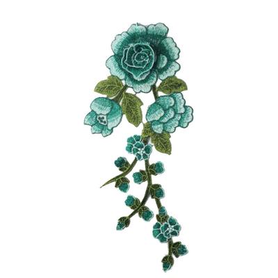 Clothes Badges Floral Colorful Iron On Patch Long String Flowers Embroidery Patches Clothes Sticker