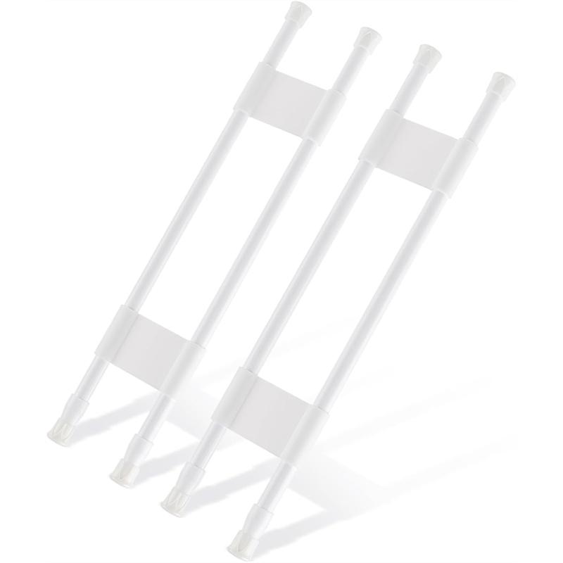 A03F-Double Refrigerator Bars For RV-2 Pcs, Adjustable Tension Rods With Length Span Of 15.7 To 27.6 Inches