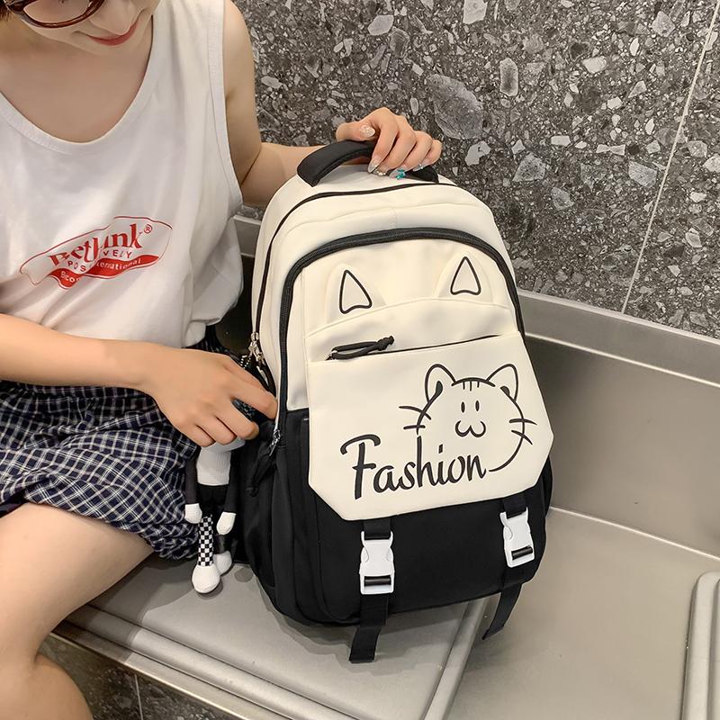 Women's Backpack Large Capacity Backpack Student Color Contrast School Bag