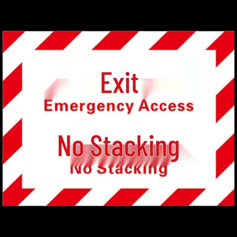 Miaojiayi Fire Safety Signs - Prohibit Stacking (10-Pack)