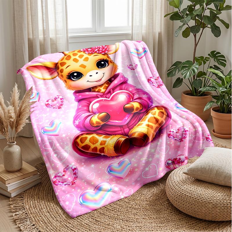 Cute Frog with Mushrooms blanket Personalized Name Flannel Blanket Soft Cozy Plush Throw for Sofa Bed Lightweight Home Decor