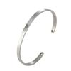 St. Delan Smooth Titanium Steel Couple's Open Bangle - European & American Fashion Jewelry