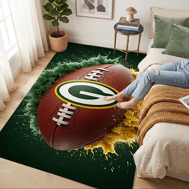 Green Bay Living Room Nonslip Area Rug Soft Carpet For Bedroom Game Playroom Sofa Office Home Decor Doormat Christmas Gift C10232