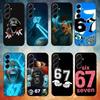 Six Seven 67 Phone Case For Samsung GalaxyA13,21s,22,31,32,52,53,71,72,73,Soft Black Cover