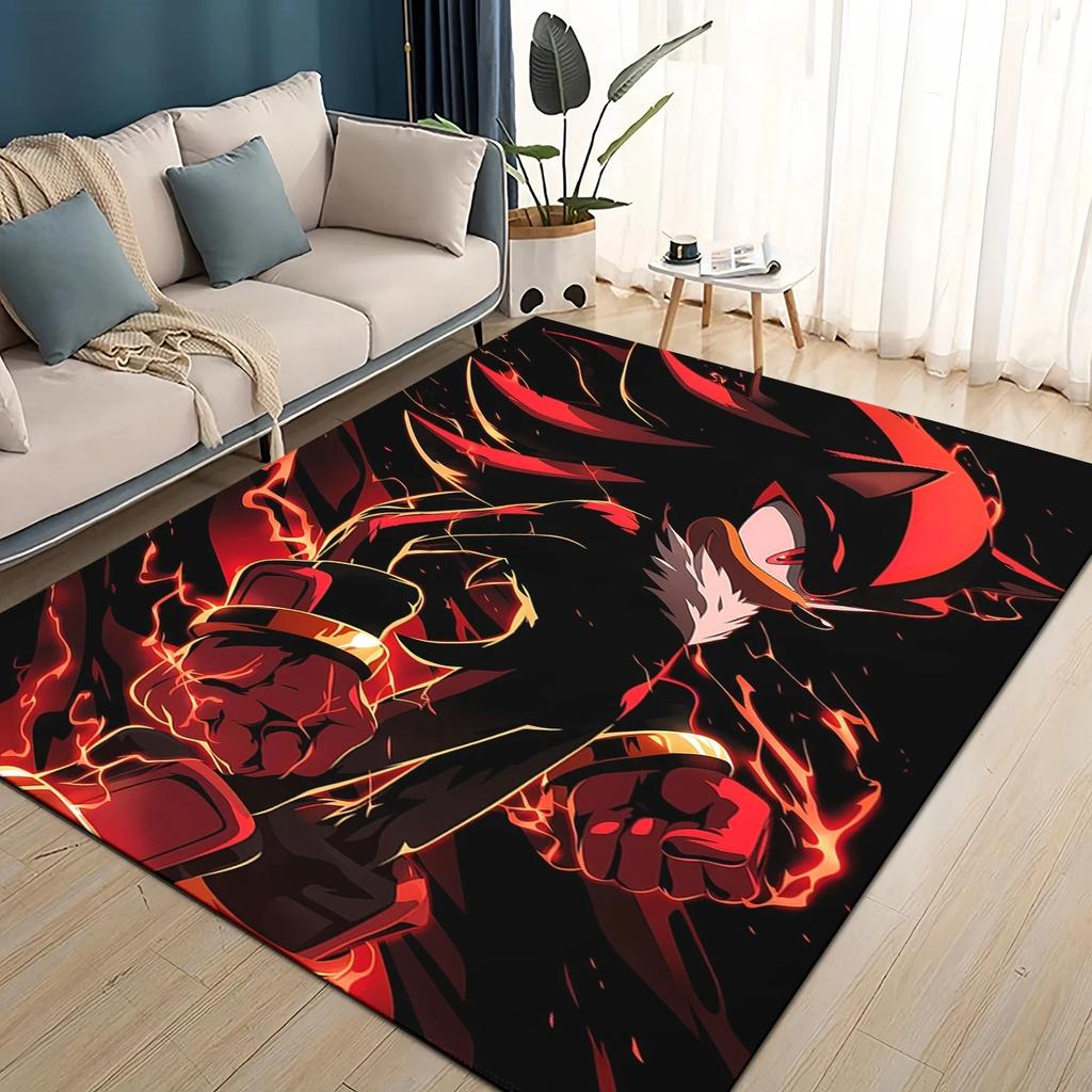 Cartoon 3D S-Sonics Retro Carpet Rug for Living Room Bedroom Home Sofa Decoration,Kids Play Non-slip Floor Mat