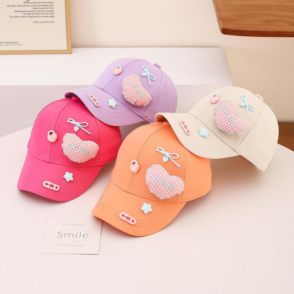 2025 Fashion Kids' Sun Protection Baseball Cap with Cartoon Duckbill Design for Spring & Autumn