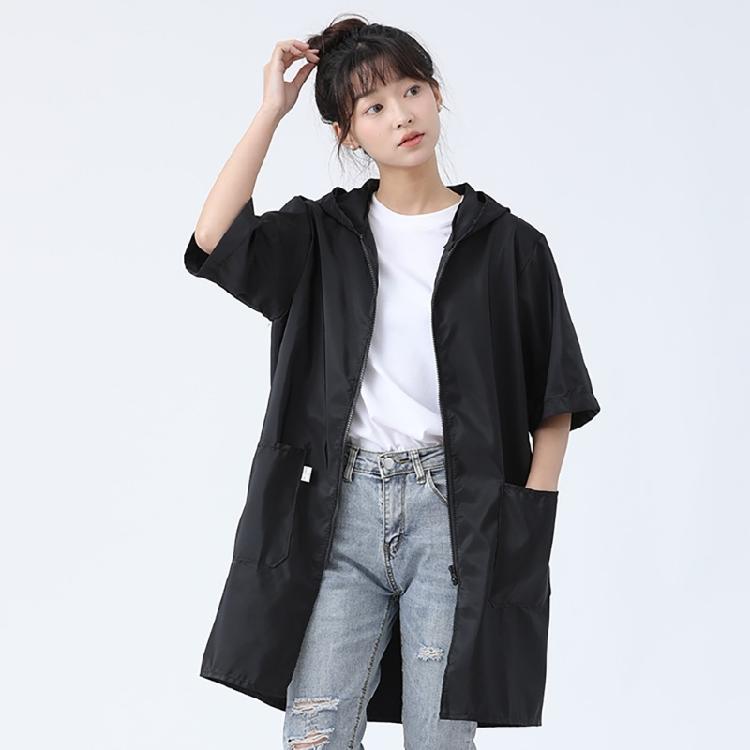 Cremalleras Manga Corta Impermeables Delantal Chaquetas Temporada Cocina Cocinar Delantal Bata Ropa de Trabajo con Bolsillos Grandes Mujeres Hombres