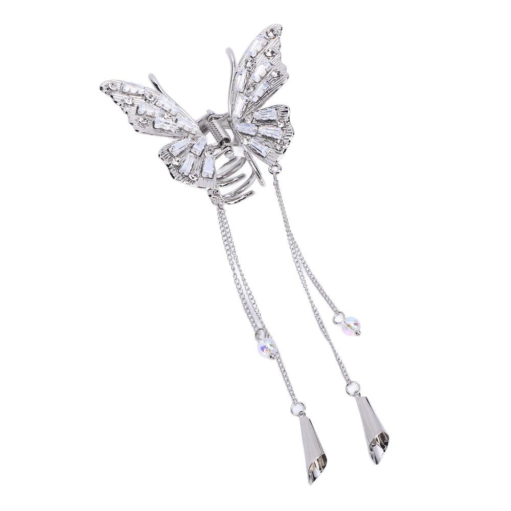 Elegant Shiny Rhinestone Tassel Hair Claw Clip Butterfly Hair Claw Clip Women Hair Accessories