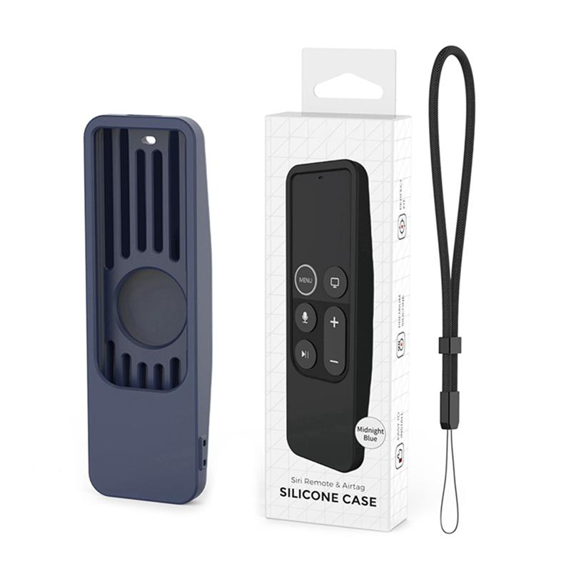 For 2017 TV HD/4K Siri Remote TV Siri Remote 1St Gen Case With For Airtag Holder Anti Slip Silicone Cover