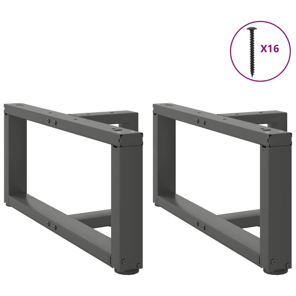 Vidaxl Nogi Do Stolika Kawowego, 2 Pcs., Antracyt, 70X25X(30-31) Cm