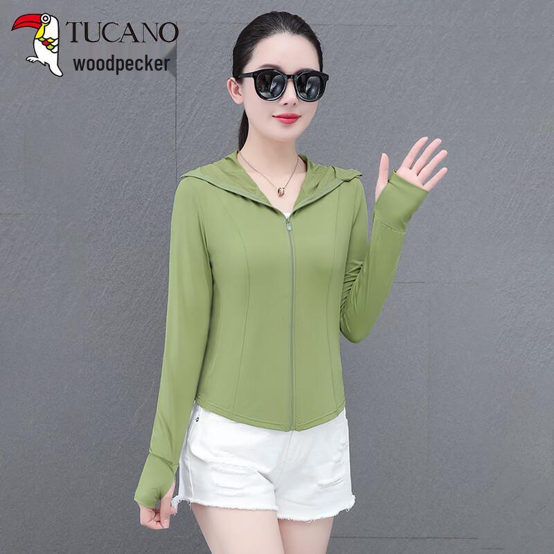 Woodpecker Women s Petite Hooded Ice Silk UV Sun Protection Jacket M