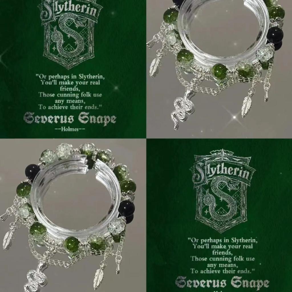 Slytherin Xiaohongshu insdiy niche beaded snake derived glazed bracelet female girlfriend bracelet light luxury