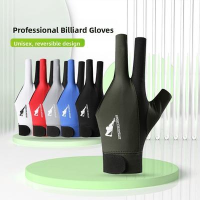 1Pcs Anti-slip Billiard Glove Three Fingers Training Glove New Snooker Glove  Fitness Accessories