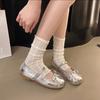 French Inner Height Increase with Mary Jane Shoes Women's Summer 2025 New Small Fragrant Style with Skirt Light Mouth Single Shoes