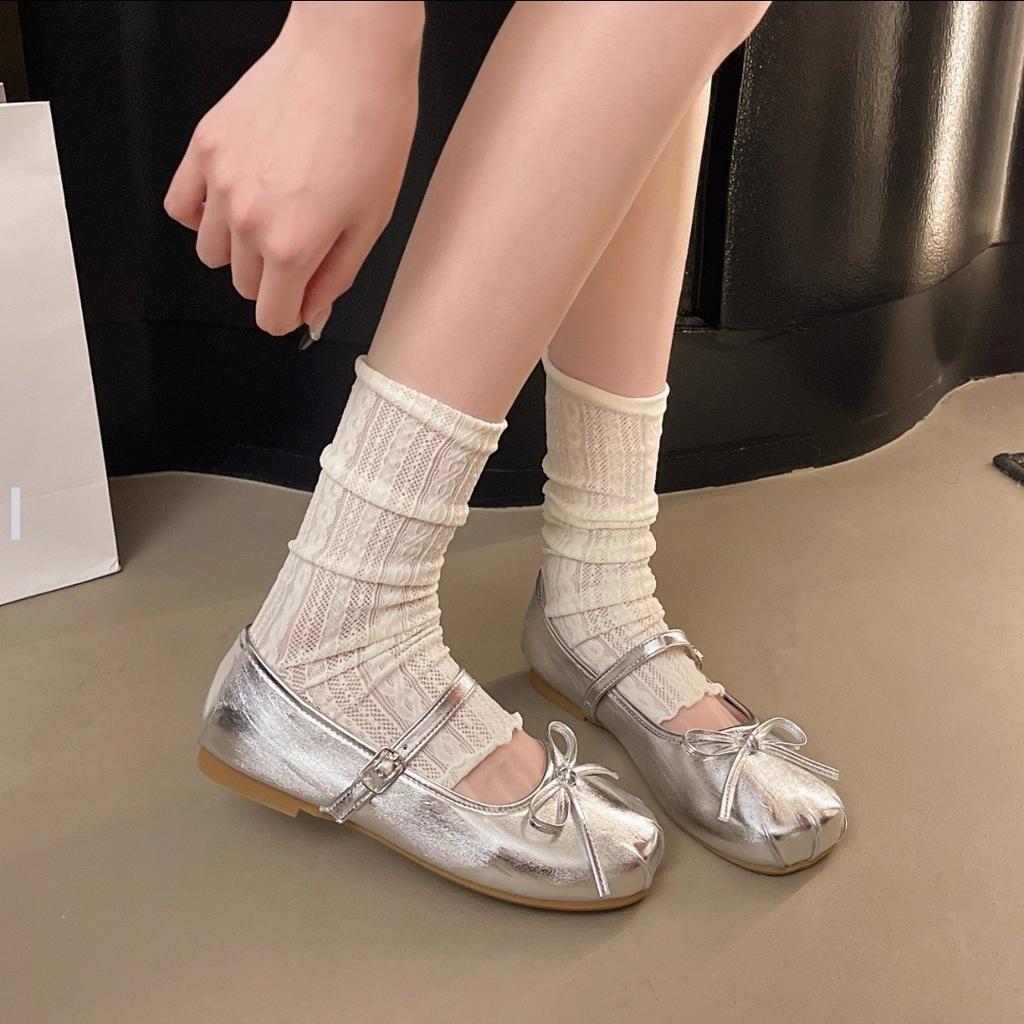 French Inner Height Increase with Mary Jane Shoes Women's Summer 2025 New Small Fragrant Style with Skirt Light Mouth Single Shoes