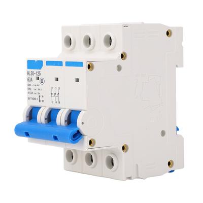Jistič s izolátorem PC, zpomalující plamen, 3pólový miniaturní jistič 400V 63A