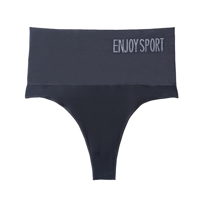 Woman Sexy Seamless Sports Fitness Letters Medium Large Size High Waist Seamless Briefs Thong