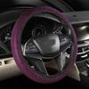Car Steering Wheel Cover with Bling Full  Crysta Diamond Carbon Fiber Universal Protector Suitable 36-38cm Vehicle 