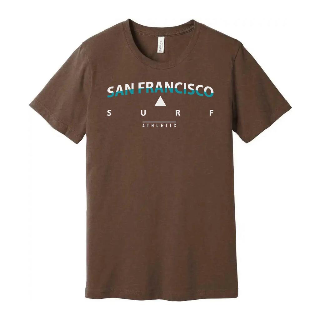 San Francisco Surf Athletic Graphic T Shirt Unisex Short Sleeve Tee Casual Every