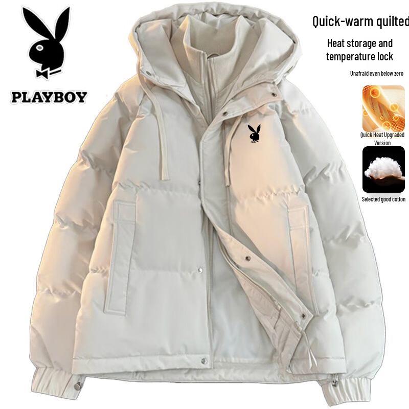 Мужская зимняя куртка с капюшоном PLAYBOY M хаки
