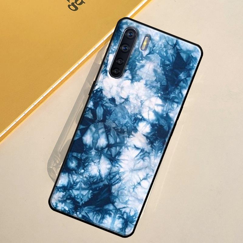 Blue Tie Dye Case For Oppo A5 Pro A15 A17 A57 A77 A94 A74 A54 A16 A76 A96 A40 A60 A80 A18 A38 A58 A78 A98