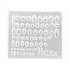 Flexible Silicone Nail Art Molds Silicone Texture Nail Art Stencil Crafting Molds for Repeated Use In Creative Designs