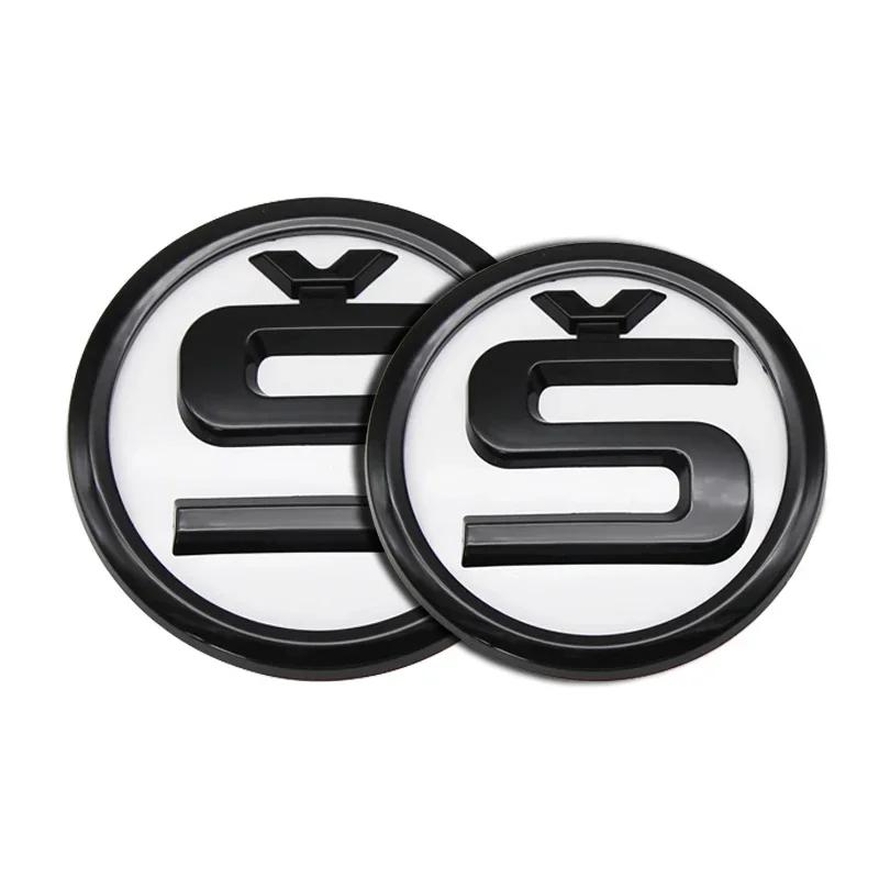 Car Sticker 2025 New 2Pcs 80mm 90mm 3D Car Badge Badge Hood Front and Trunk Badge for Skoda S Fabia 1 2 Octavia A7 RS Superb Car