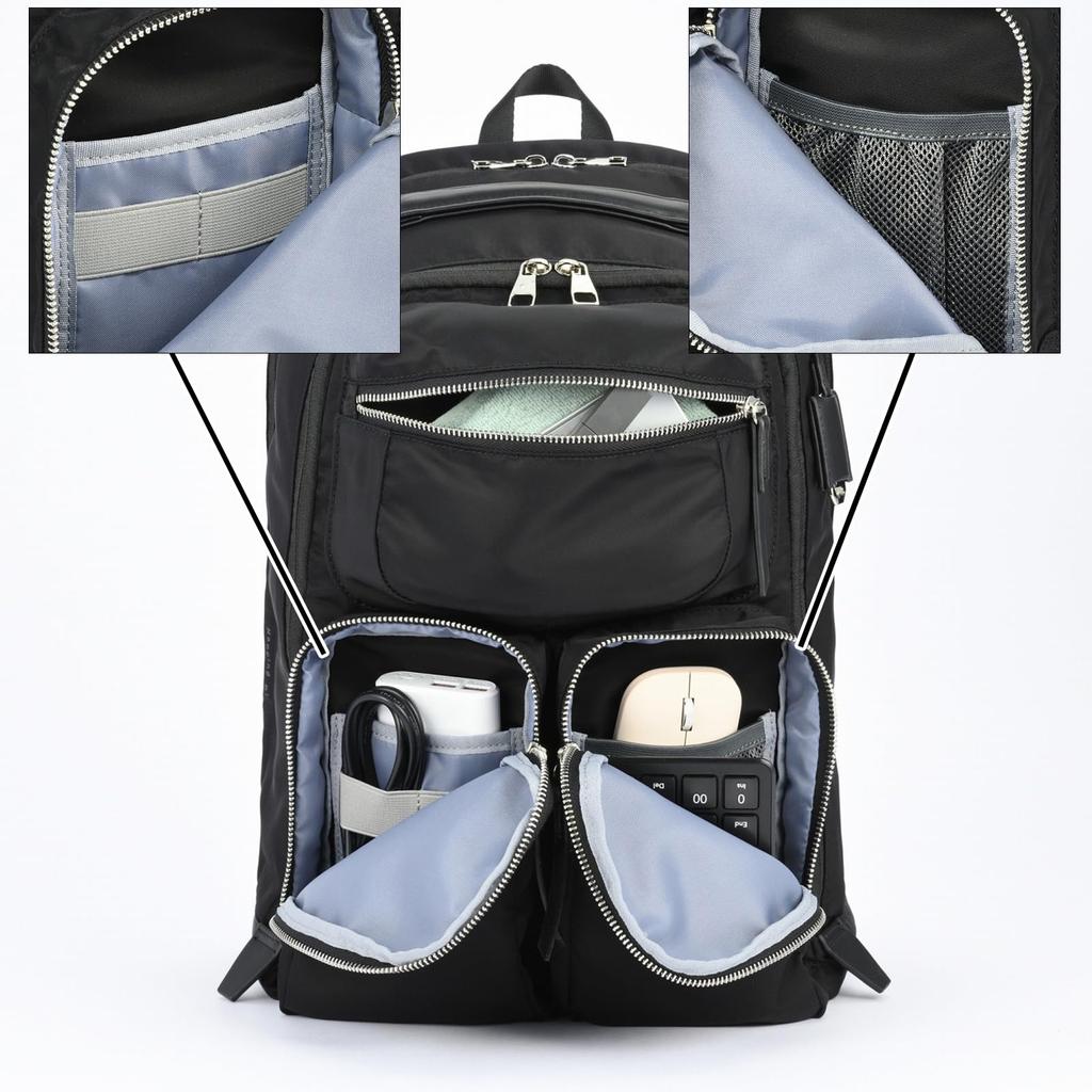 Double & Day Night Mucke Backpack, A4 Size, 14.0-inch Laptop Storage, No. 15576