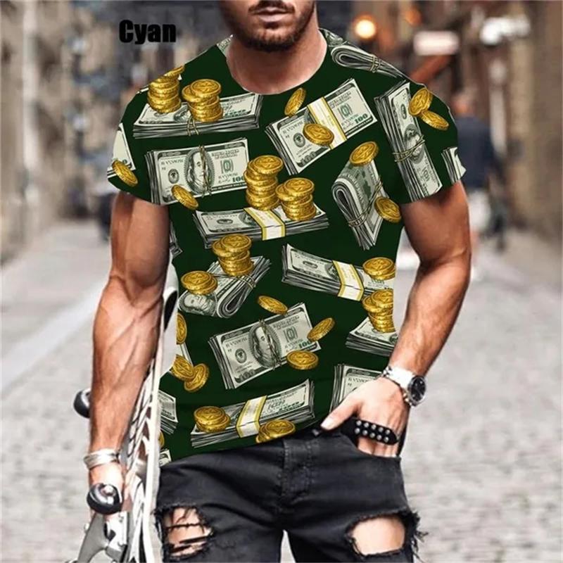 

Новая мода Dollar Мужские Женские Весна Лето 3D Печатные Короткие Рукава Футболки Повседневная Мода Круглый Вырез Спортивные Топы Футболки 4XL