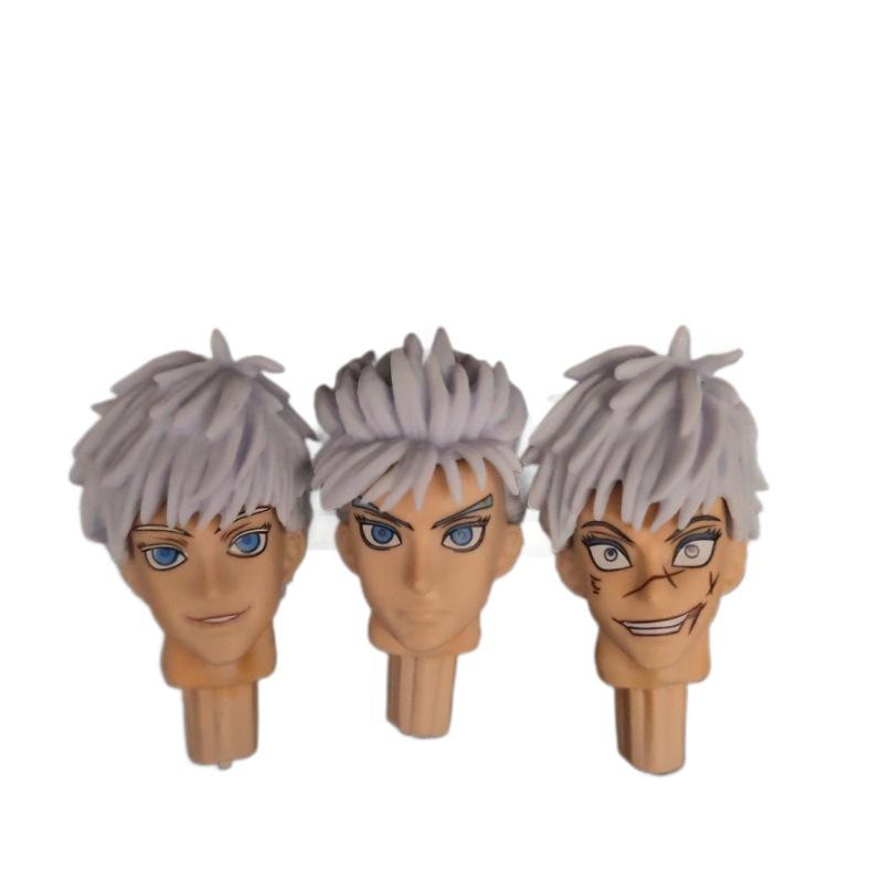 Satoru Gojo 3 Heads Sculpture Figure Jujutsu Kaisen Anime Collectible Figurine Decor Ornament