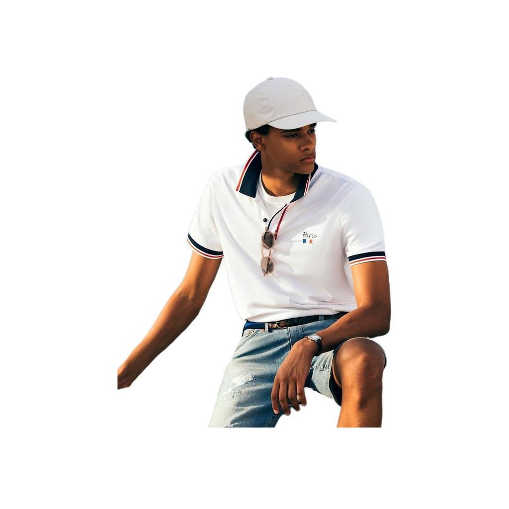Levis SS24 Paris Limited Edition Capsule Collection Vintage Casual Polo Shirt Men Tops White 0023R-0001