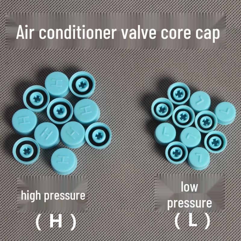 134a Car A/C Valve Core Cap: High & Low Pressure Dustproof, Leakproof Protective Caps for Refrigerant Port