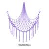 D5 Wall Hanging Hammock Decor Net Toy Storage Bag Boho Plush Woven Mesh Stuffed Animal Storage Holder Space Saver Living Room